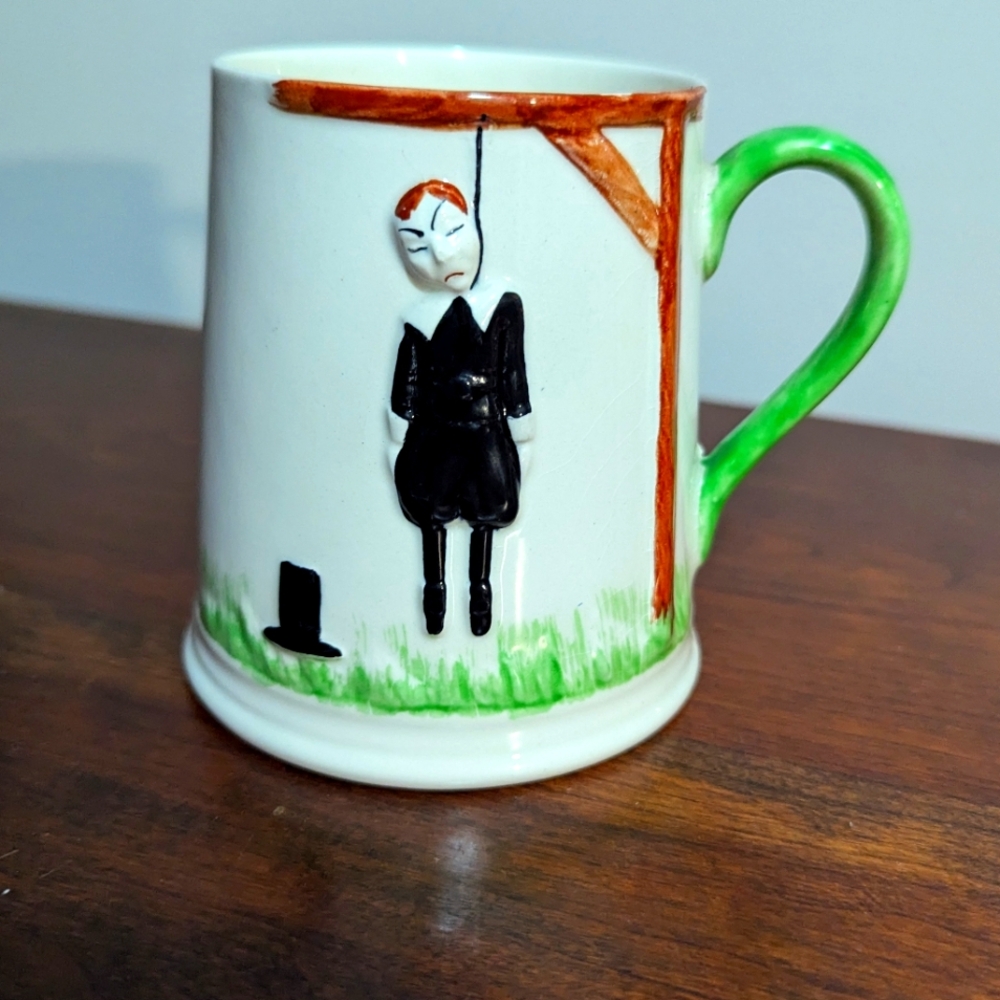 Vintage Rare, Carlton Ware Hanging Man Mug. 10 oz.  Macabre. England. GUC.